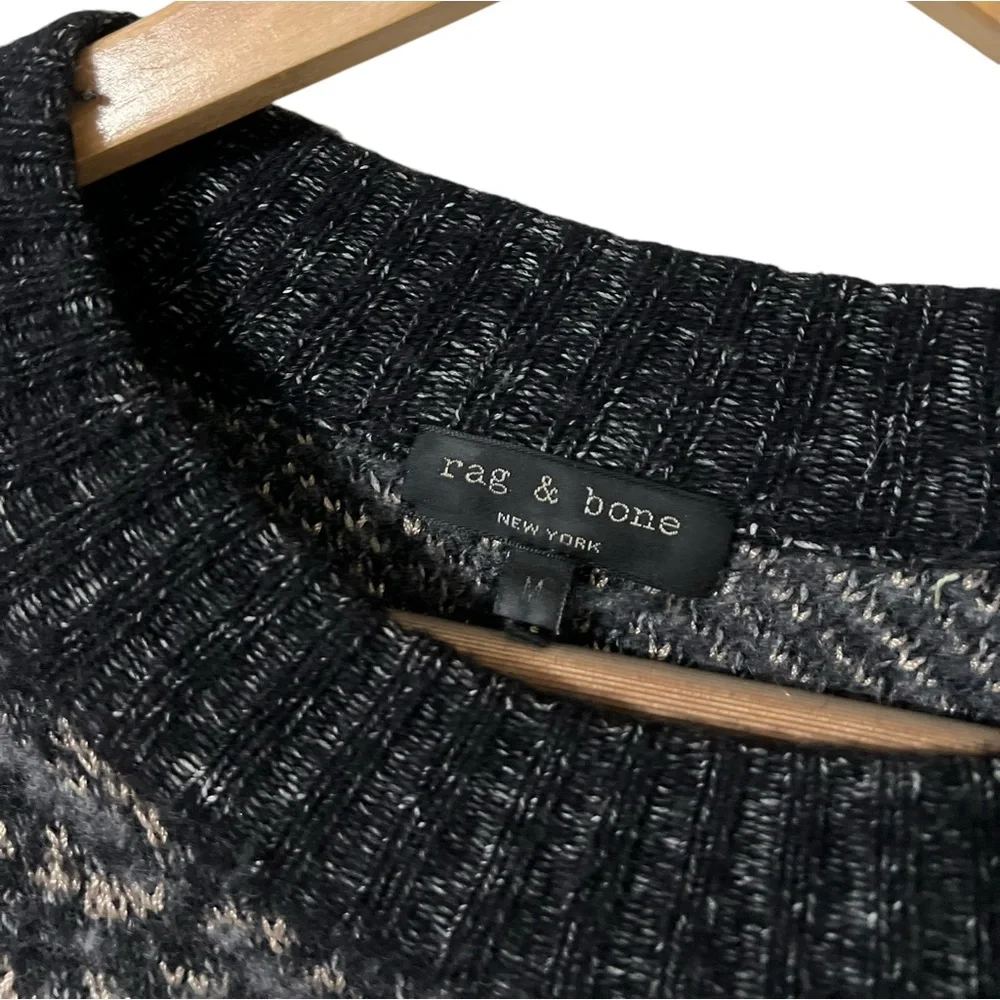 RAG & BONE Scarlett Boxy Melange Merino Wool Sweater Pullover Top